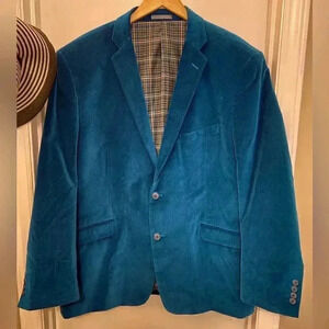 Vintage Blue Suede Blazer